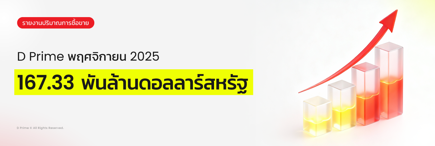 รายงานปริมาณการซื้อขายของ D Prime เดือนพฤศจิกายน 2025 ชะลอตัวลงตามภาวะตลาด